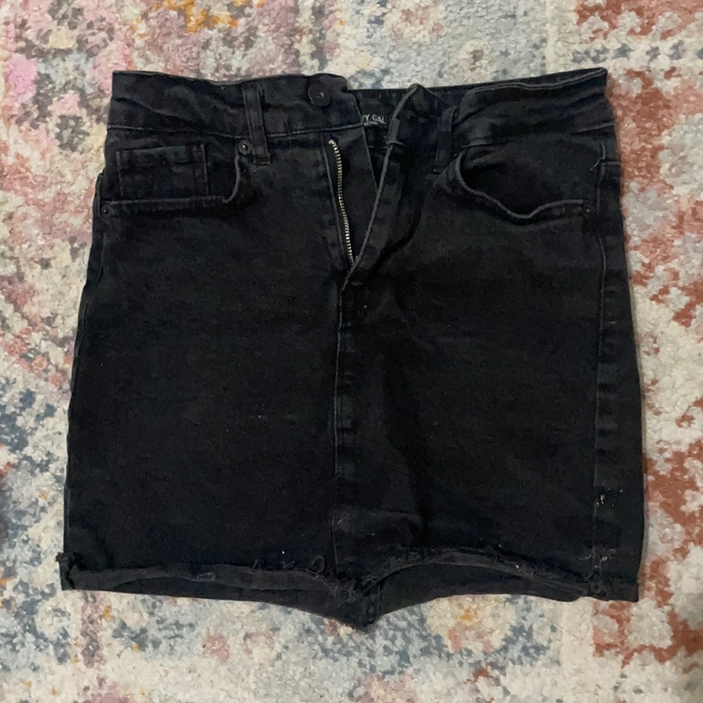 Nasty Gal Black Jean Skirt